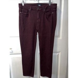 PAIGE Burgundy Skinny Pants